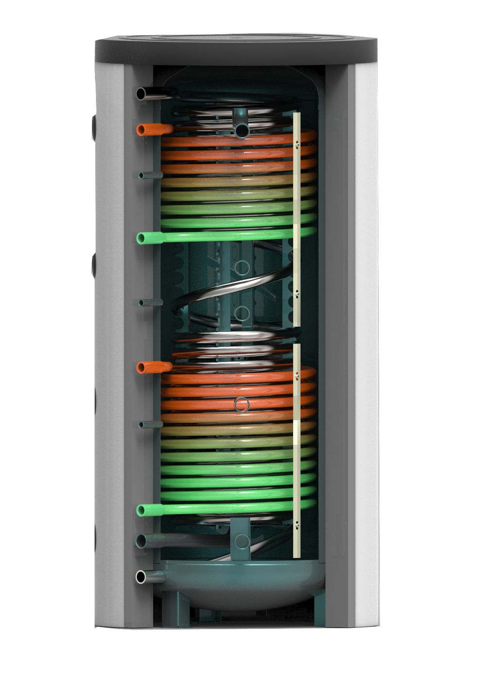 Hygiene-Kombispeicher-mit-2WT-1 Flachkollektor - Brauchwasser & Heizung Paket 11,40m² - 825 Liter Speicher (BWH-12.825)