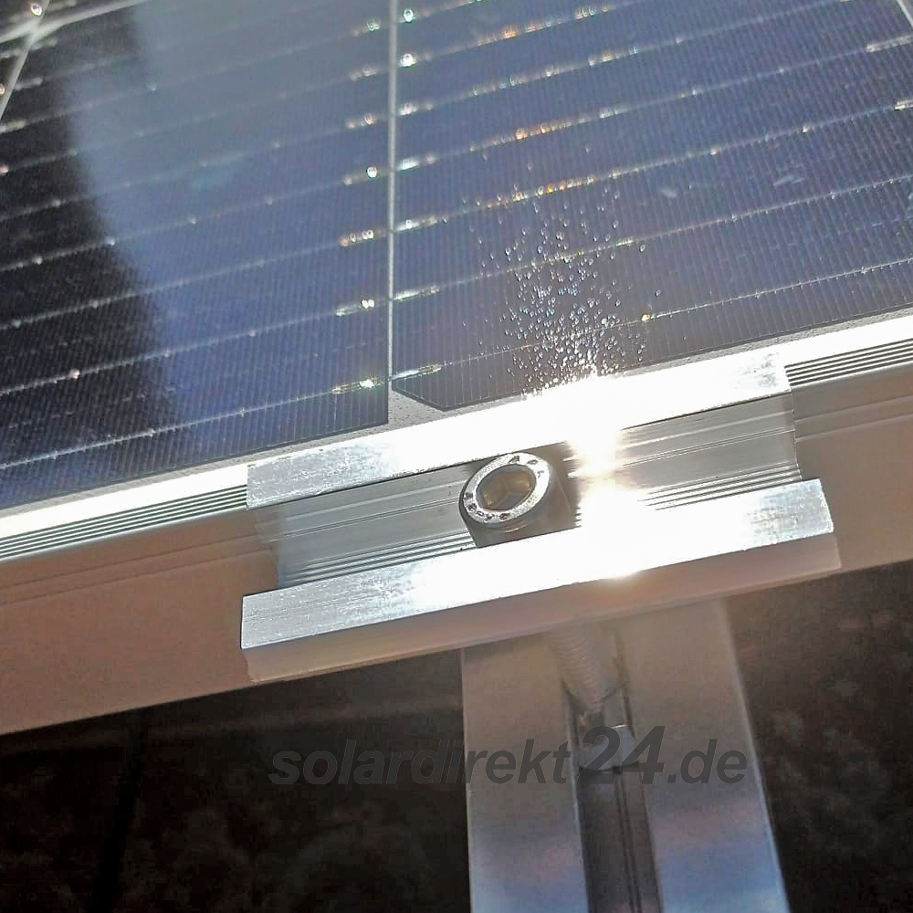 Mittelklemme-04 2er-Set Universal Mittelklemme für 30-50 mm Module silber Solar Photovoltaik 0% MwSt.