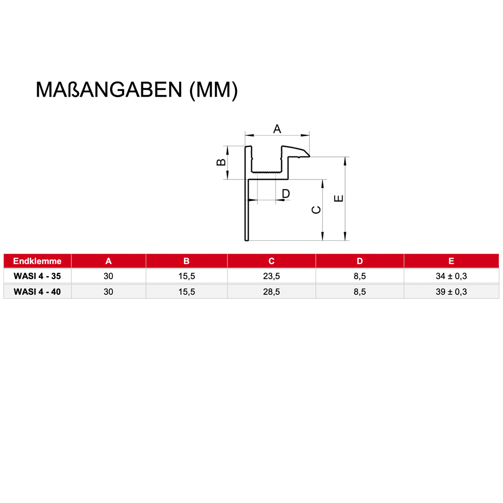9742-03 2er-Set Endklemme für 40 mm Module schwarz inkl. Schrauben Solar Photovoltaik PV 0% MwSt.