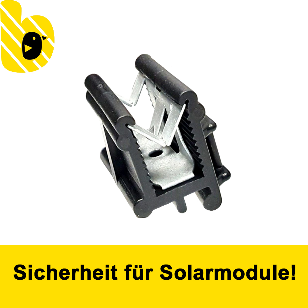Birdstop Clips - Zubehör Vogelschutz für Solaranlagen – Marderschutz für PV-Module & Dach Birdstop Clips - Zubehör Vogelschutz für Solaranlagen – Marderschutz für PV-Module & Dach