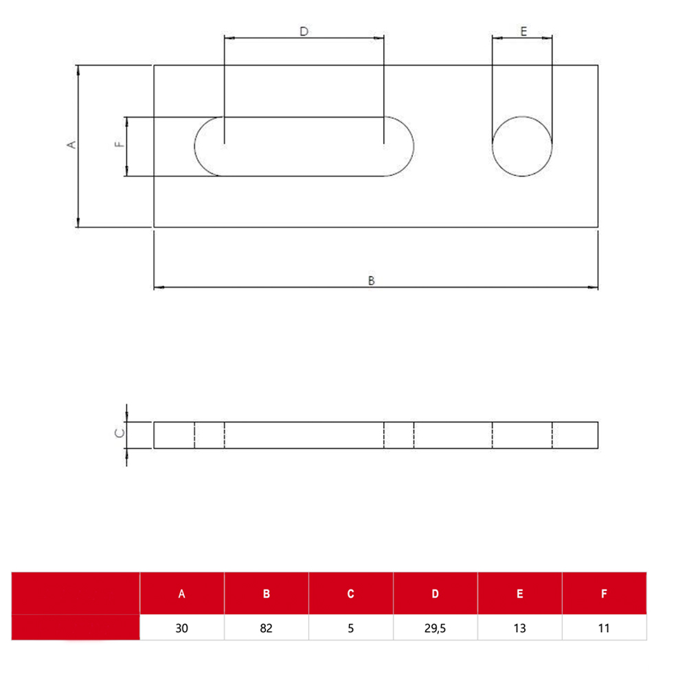 ws9543-01 Verstellplatte Montageplatte Welldachbefestigung für Stockschrauben Verbinder Adapterblech