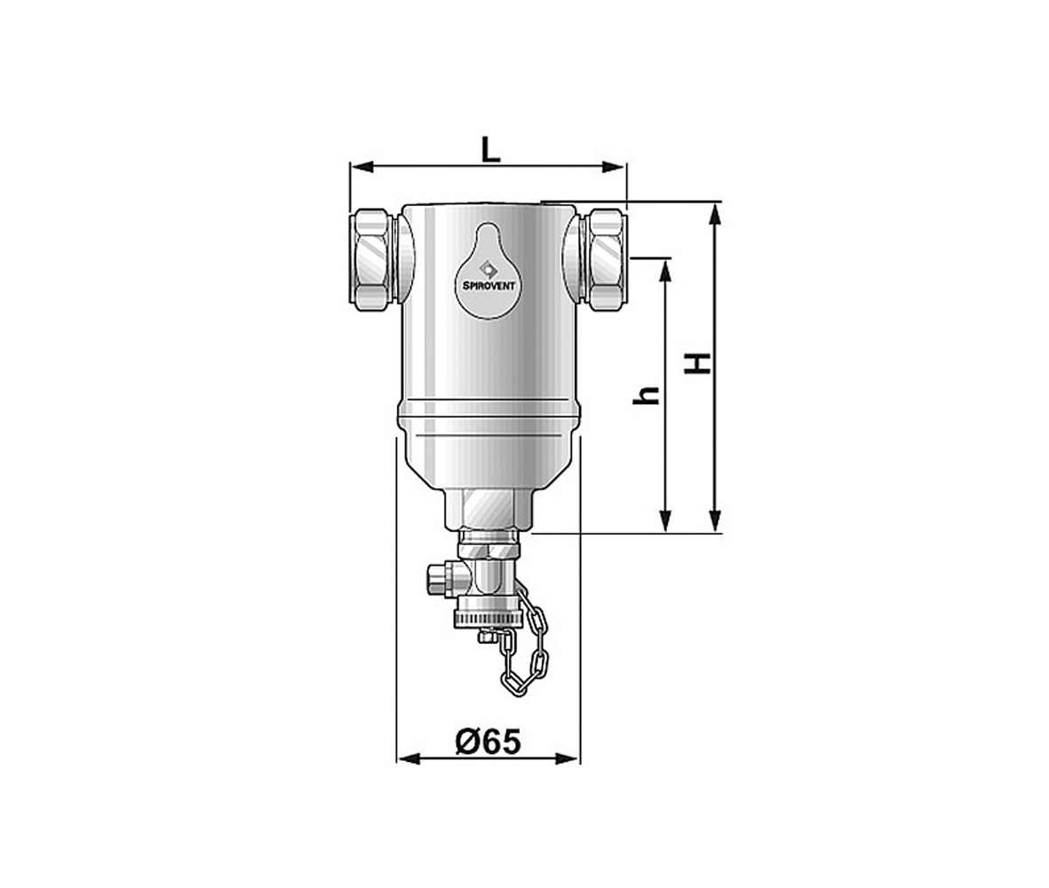 Spirotrap-Schlammabscheider-Masse Spirotrap Schlammabscheider IG und Klemmring Abscheider