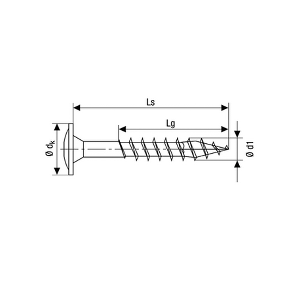 943208-05 Tellerkopf Schraube Teilgewinde T-STAR plus T40 A2 Edelstahl rostfrei 4CUT 8 x 80/100/120 mm