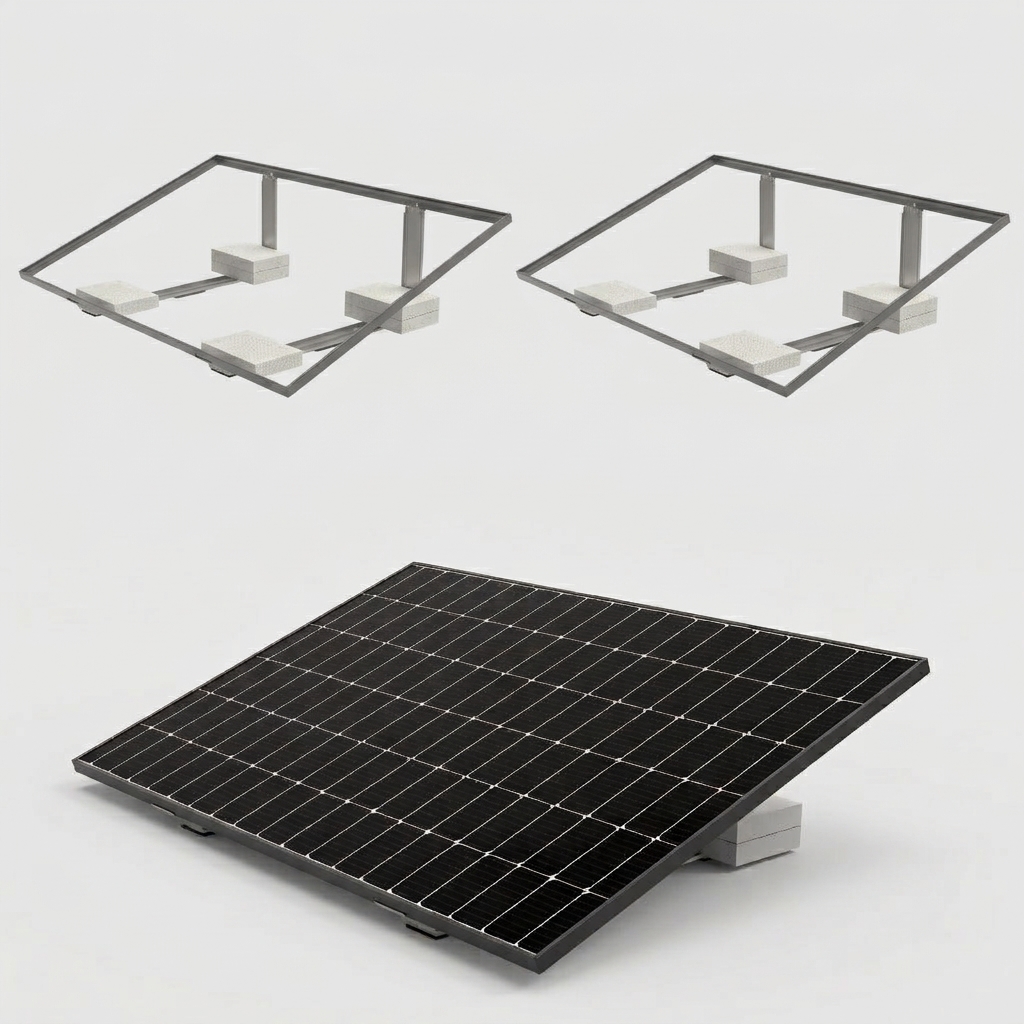 Flachdach PV-Montagesystem 20° für 2 Solarmodule – Photovoltaik Unterkonstruktion Solarhalterung für Dach, Terrasse & Freifläche