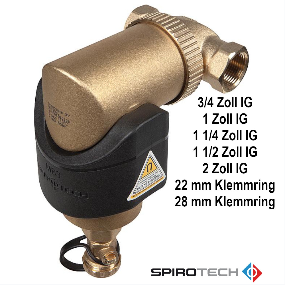 9087219-02 Spirotrap MB3 Schlammabscheider mit Magnet Vertikal oder Horizontal