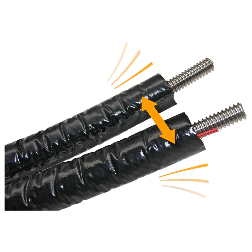 DN25 Solarleitung Doppelwellrohr Edelstahlwellrohr 14mm Isolierung