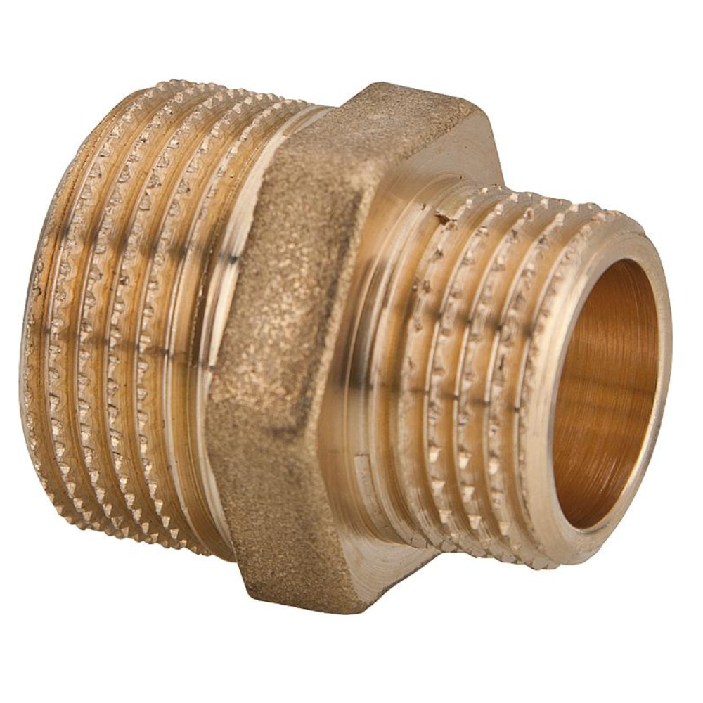 Messing Doppelnippel Reduziert 3/4" x 3/8"