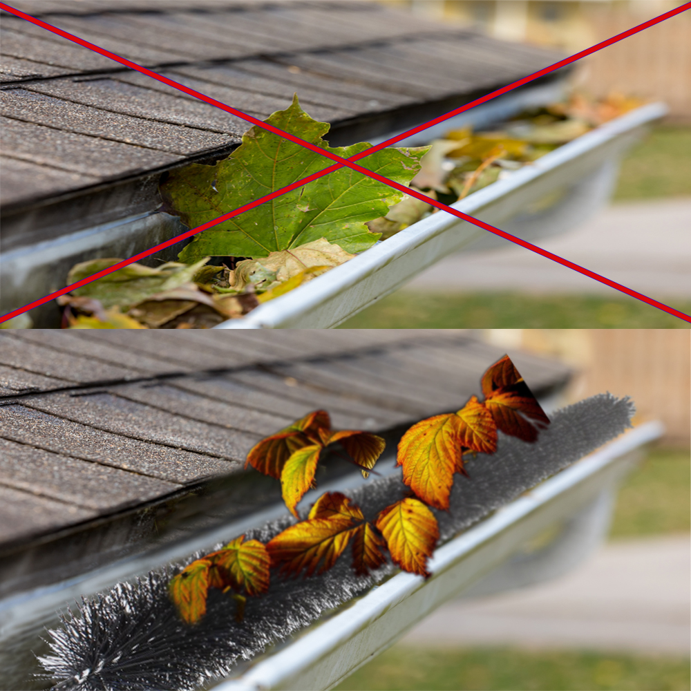 5 x 120cm Schutzbürsten Ø 19cm Vogel Taube Marder Nager Solaranlage Photovoltaik Regenrinne