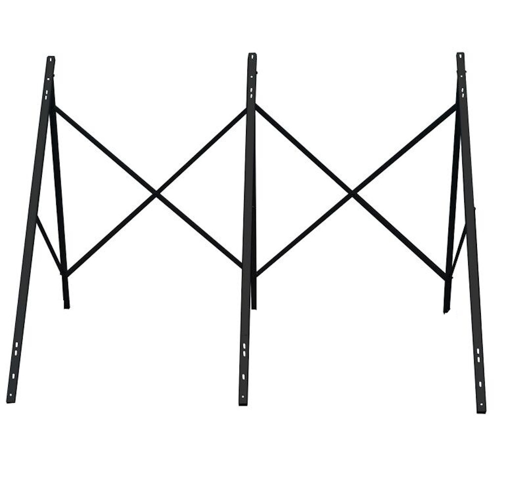 Flachdach_schwarz_1 Flachdachaufständerung 45° für Eurotherm-Solar CPC Vakuumröhrenkollektor 24R - Black Line