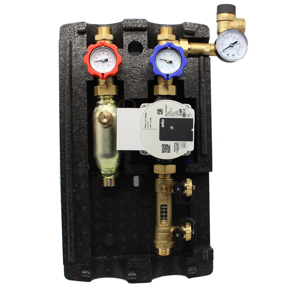 400001307-01 Solarstation 2-Strang-Pumpengruppe Hocheffizienzpumpe Wilo YONOS PARA ST15/7 - PWM2