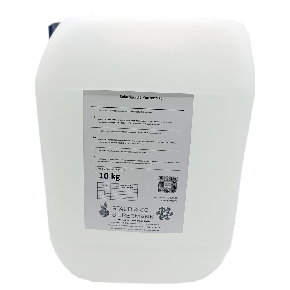 10-50 Liter SD24 Solarflüssigkeit Konzentrat Solarliquid L bis -50°C für Kollektoren