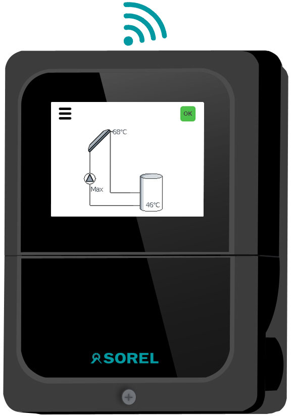 SOREL Solarsteuerung Solarregler Temperaturdifferenzsteuerung TDC SMART BASIC (inkl. 2 x PT1000 Fühler)