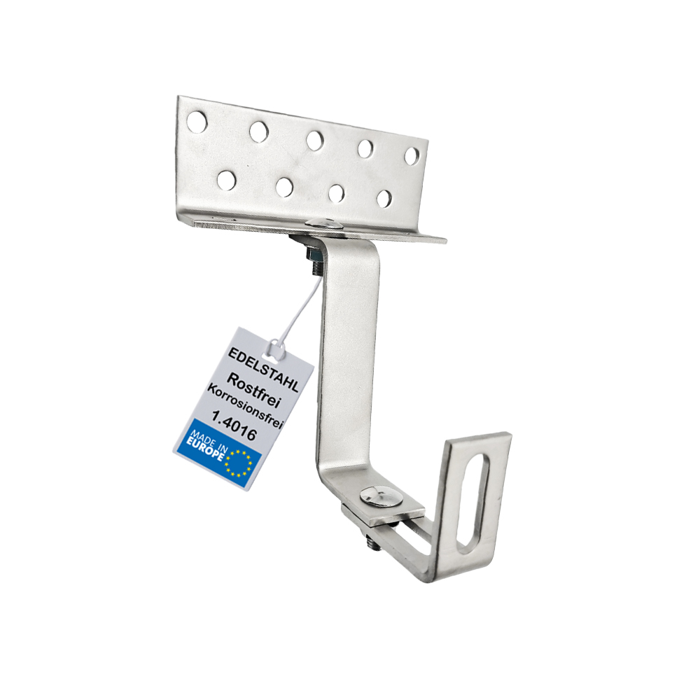 4600-x01 Dachhaken Edelstahl 3-fach verstellbar für Dachsteine, Dachziegel und Dachpfannen