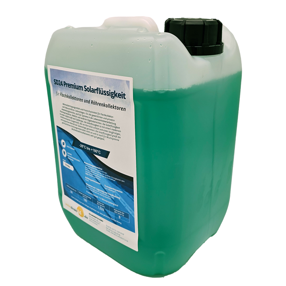 Solarflüssigkeit Wärmeträgermedium Solarliquid bis -28°C Solarflüssigkeit Wärmeträgermedium Solarliquid bis -28°C