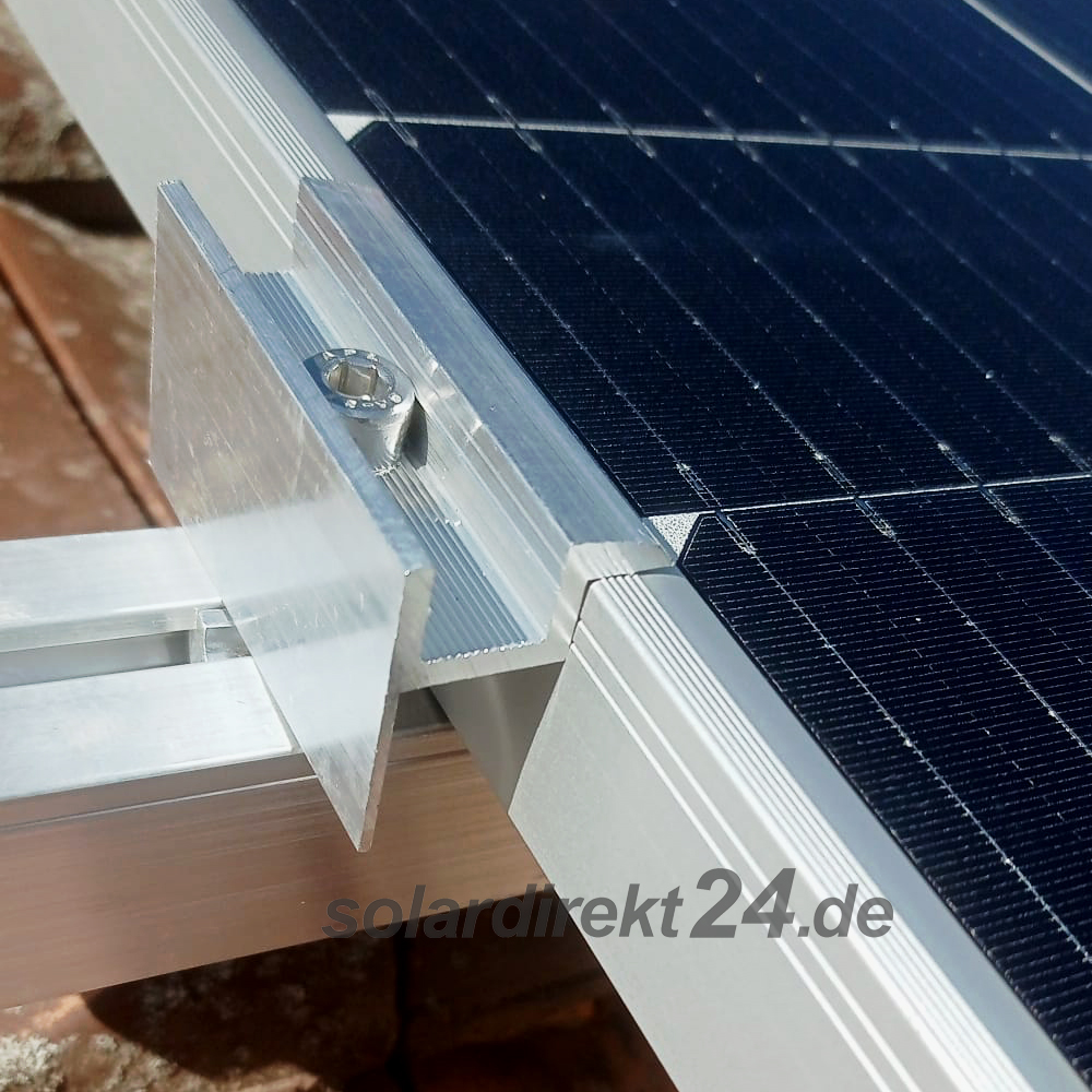 Endklemme-01 2er-Set Endklemme für 40 mm Module schwarz inkl. Schrauben Solar Photovoltaik PV 0% MwSt.
