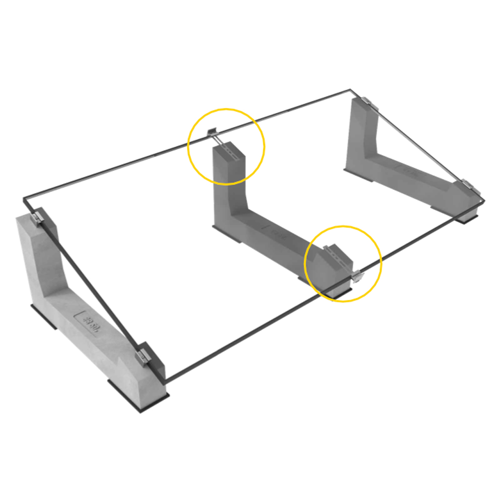 SUNBALLAST 2er-Set NO-FLEX Aluminumplatte Verstärkungselement für große Module - 0% MwSt.