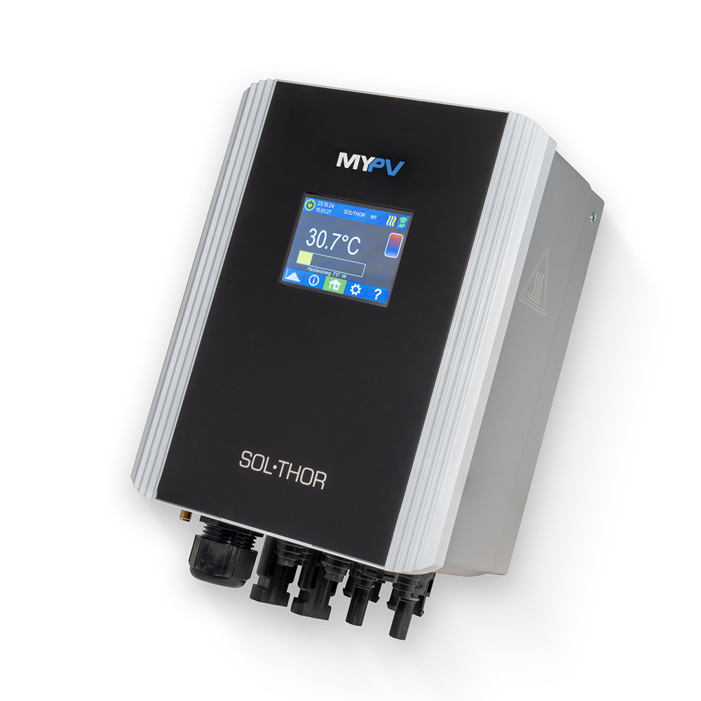 MyPV SOL•THOR PV Power Manager Warmwasser mit Solarstrom ohne Wechselrichter MyPV SOL•THOR PV Power Manager Warmwasser mit Solarstrom ohne Wechselrichter