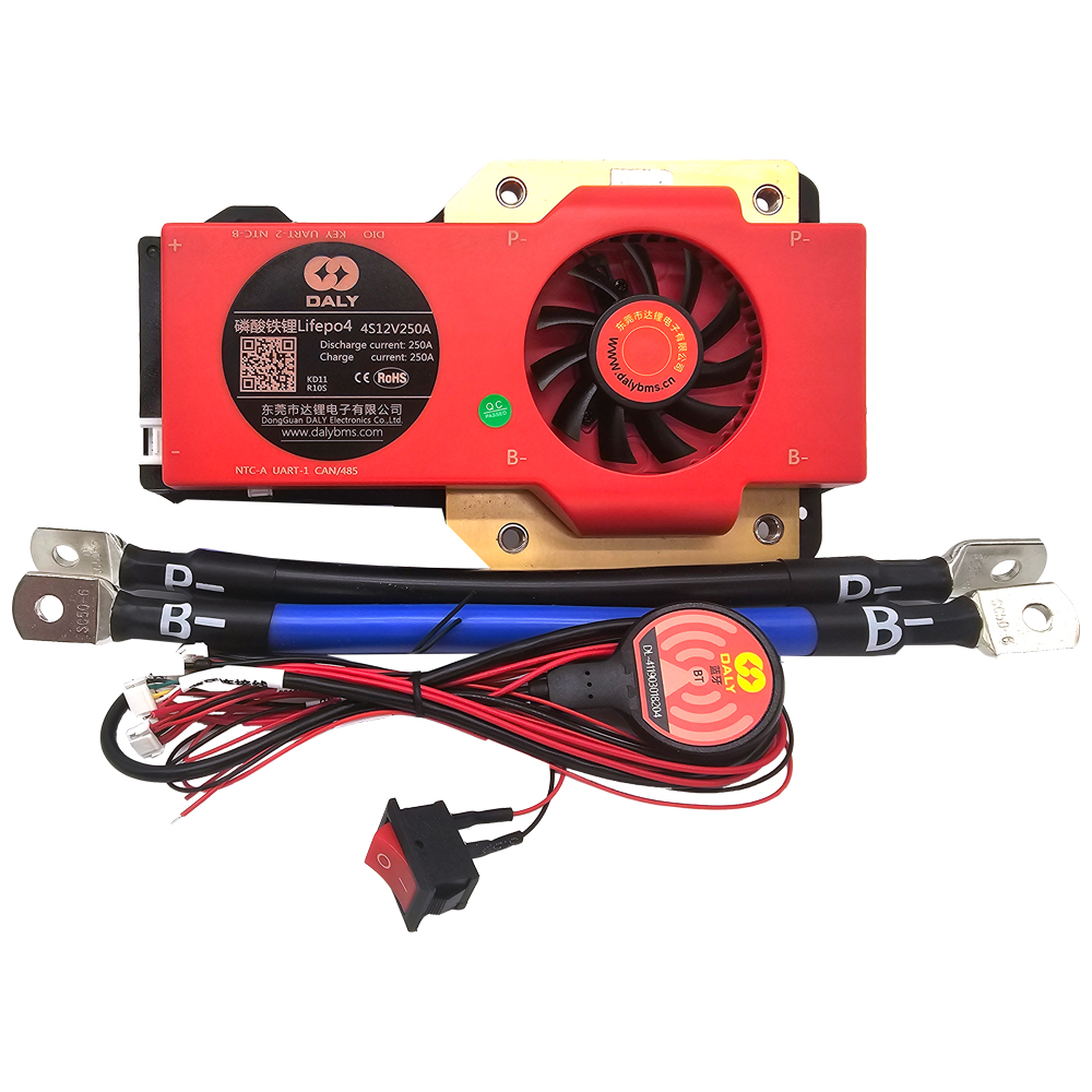 DALY Smart BMS LiFePO4 4S 12V 250A Battery Protection Board UART/RS485/CAN Balancing USB Bluetooth - 0% MwSt.