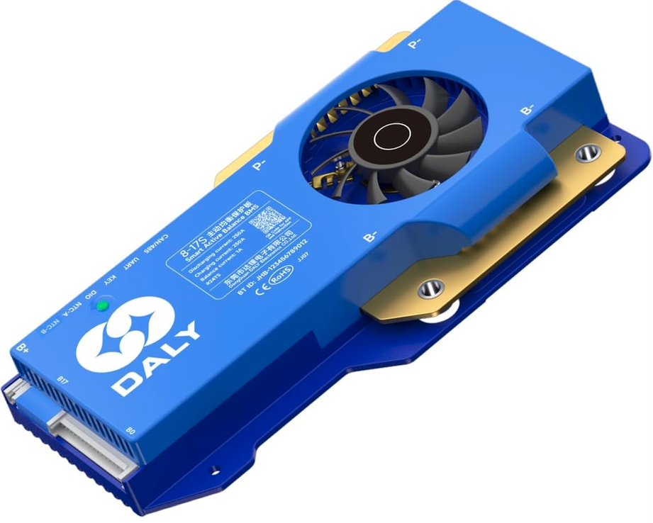 DALY Smart Active Balance BMS 250A 24V–60V 8S–17S – Integriertes Bluetooth, RS485/CAN - 0% MwSt.