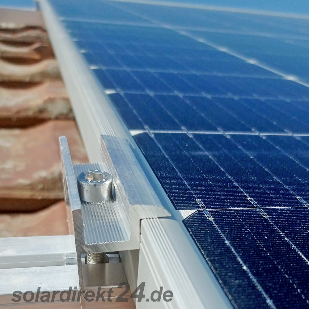 Endklemme-03 2er-Set Endklemme für 40 mm Module schwarz Solar Photovoltaik Aluminium 0% MwSt.
