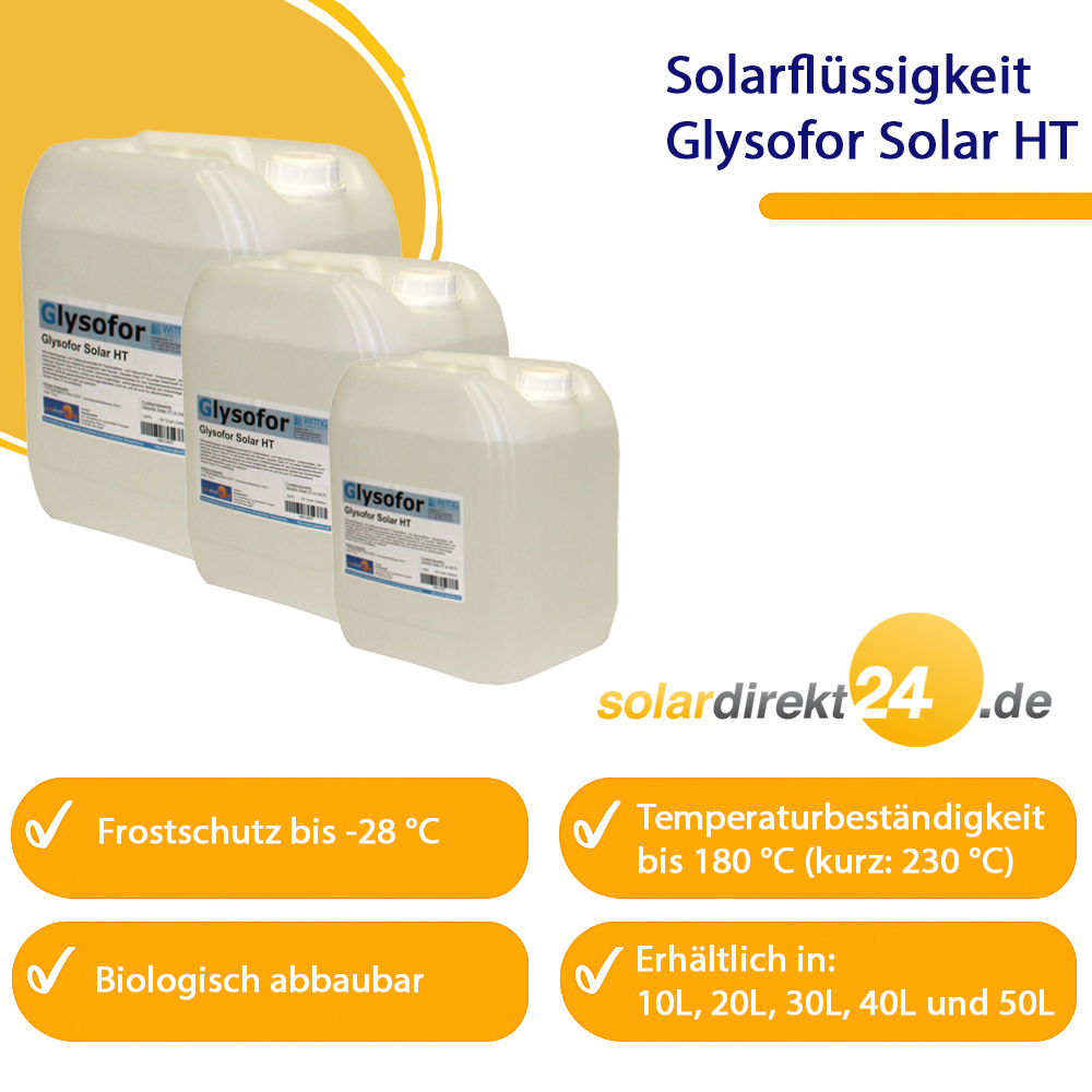 Hochtemperaturbeständige Solarflüssigkeit Glysofor Solar HT Solarliquid Hochtemperaturbeständige Solarflüssigkeit Glysofor Solar HT Solarliquid