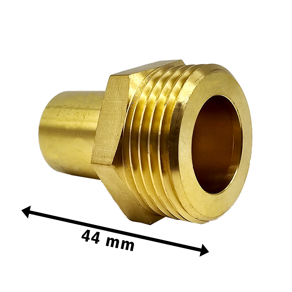 Rohranschluss 3/4" oder 1" x 22mm Messing Rohrstutzen einseitig flachdichtend Wellrohr