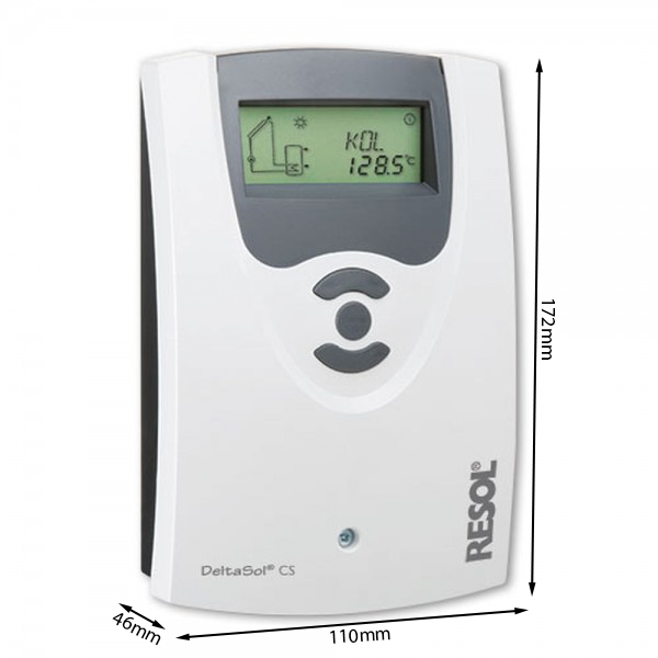 11500300_02 Solarsteuerung Resol DeltaSol CS Plus (inkl. 4 x PT1000 Fühler - 2 x FKP6 - 2 x FRP6) - Komplettpake
