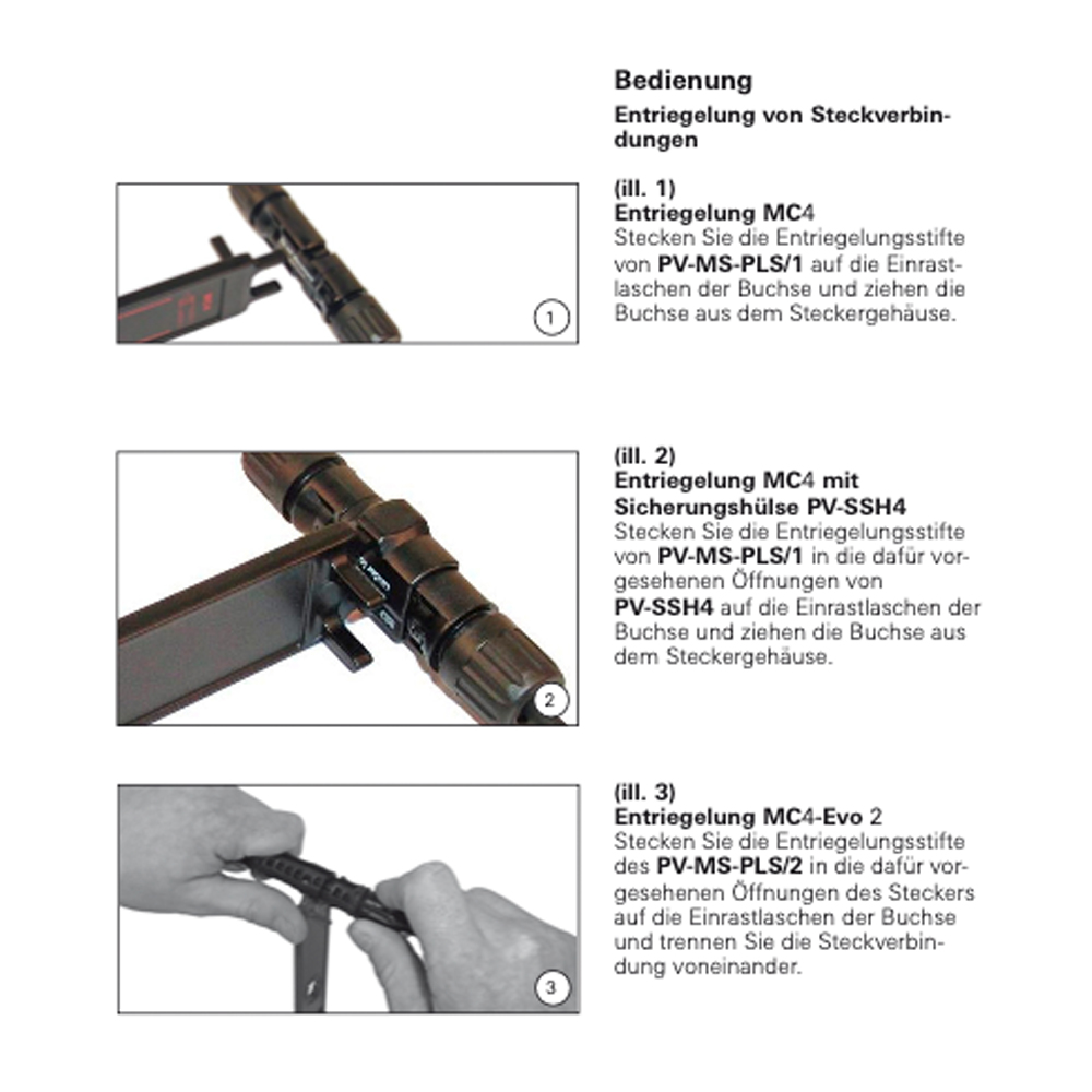 Stäubli Montageschlüsselset aus Metall für MC4 und MC4 EVO2 Solar Stecker (Multi-Contact) - 0% MwSt