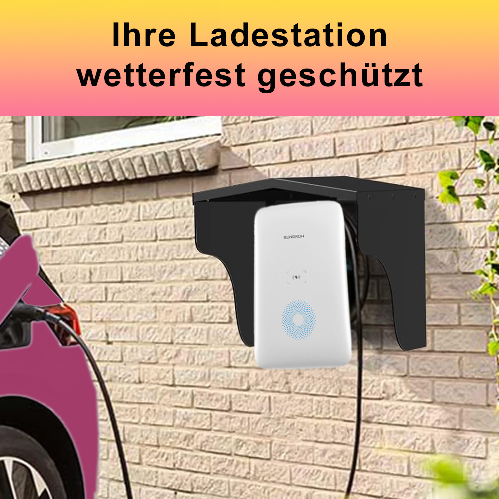 Wallbox Wetterschutz Übderdachung Schutzdach Regenschutz e-Auto Ladestation Wallbox Wetterschutz Übderdachung Schutzdach Regenschutz e-Auto Ladestation