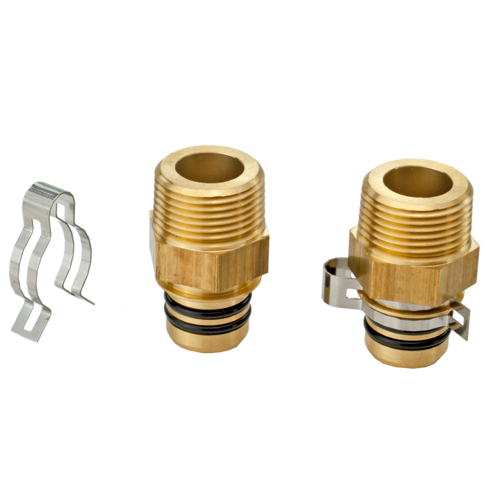 2er-Set STI Kupfer Kollektoranschlüsse 3/4" (DN20) für AL/CU oder CU/CU