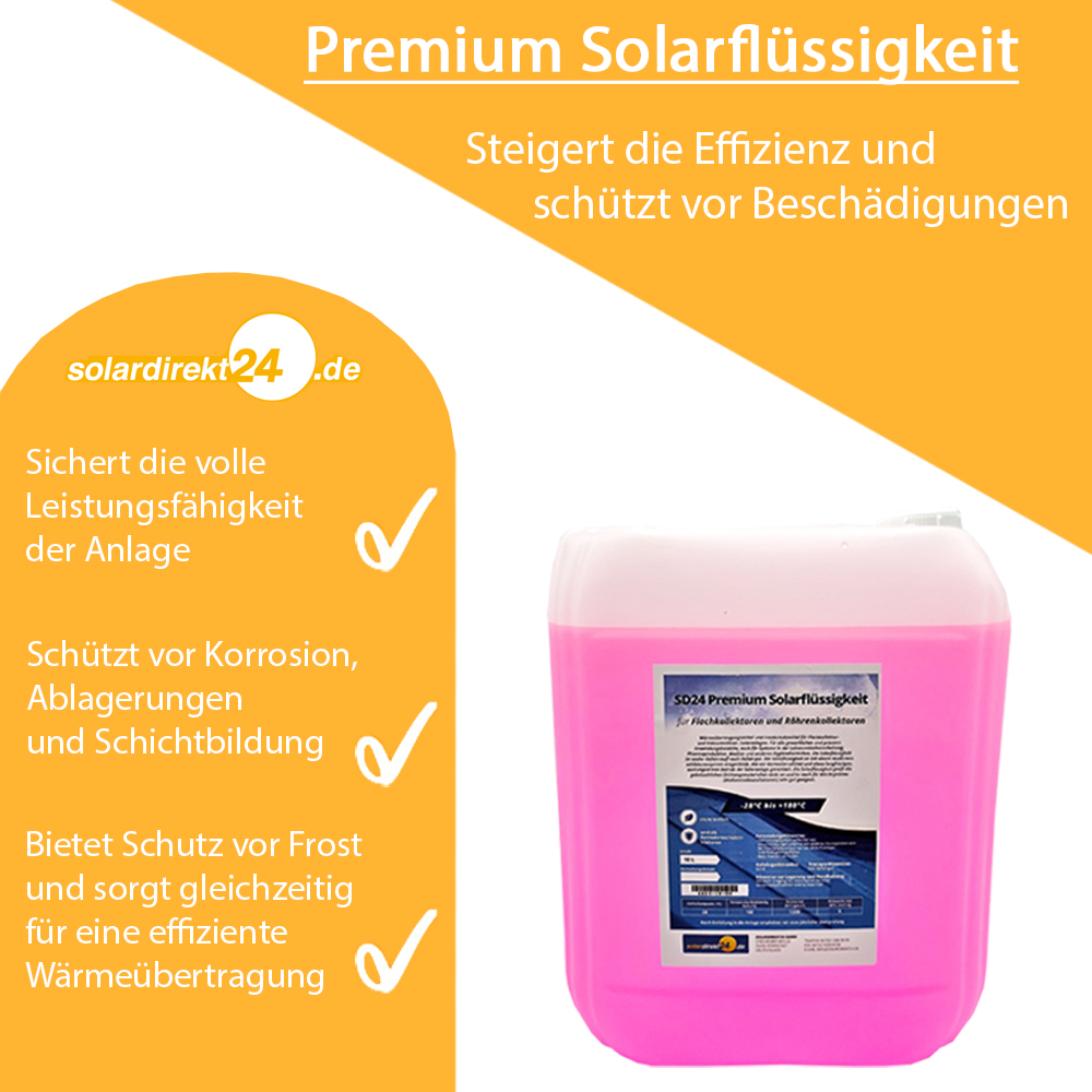Solarflüssigkeit Wärmeträgermedium Solarliquid bis -28°C Solarflüssigkeit Wärmeträgermedium Solarliquid bis -28°C