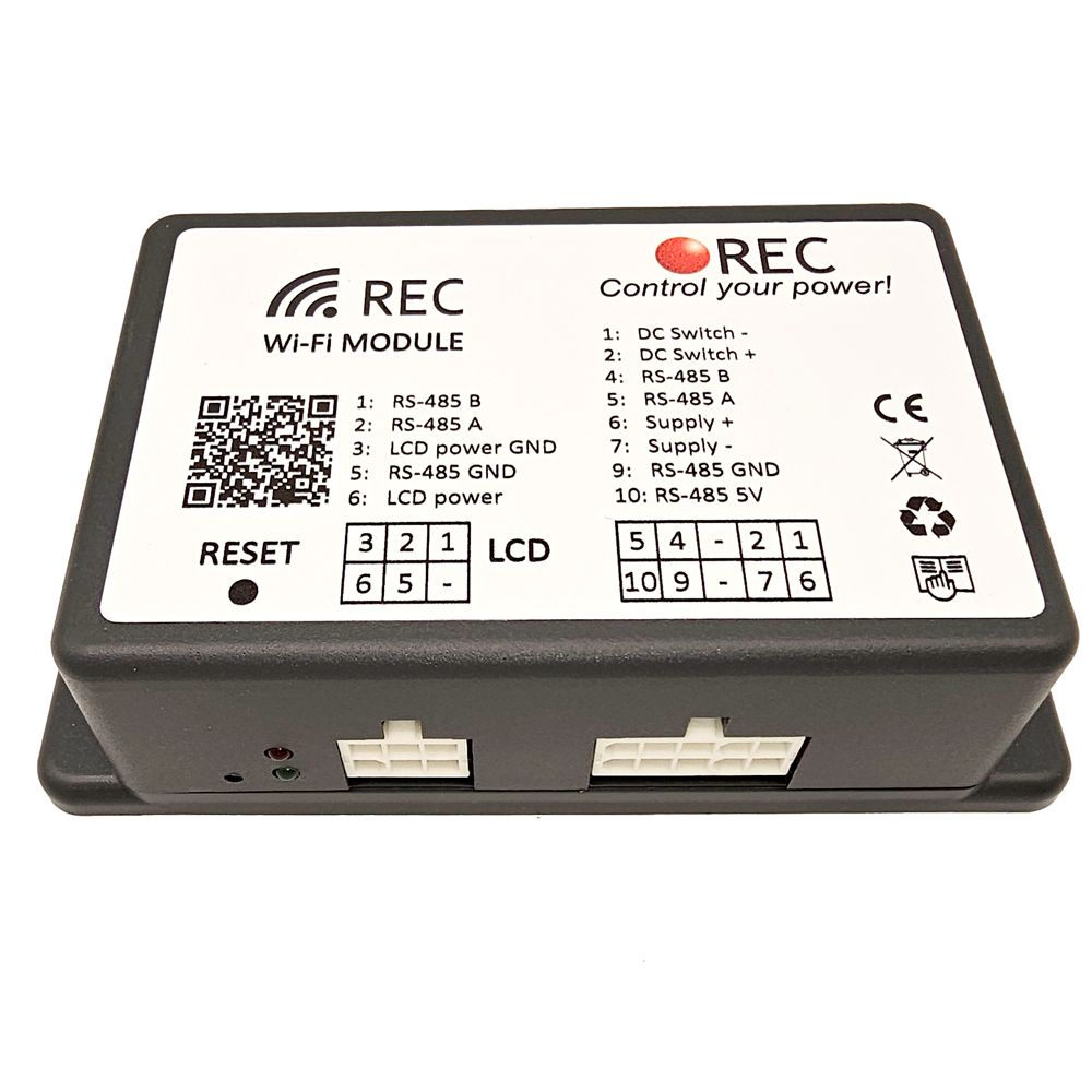 WiFi / WLAN Modul für alle REC BMS-Systeme - Live-Visualisierung Ihrer Batterieparameter - 0% MwSt. WiFi / WLAN Modul für alle REC BMS-Systeme - Live-Visualisierung Ihrer Batterieparameter - 0% MwSt.