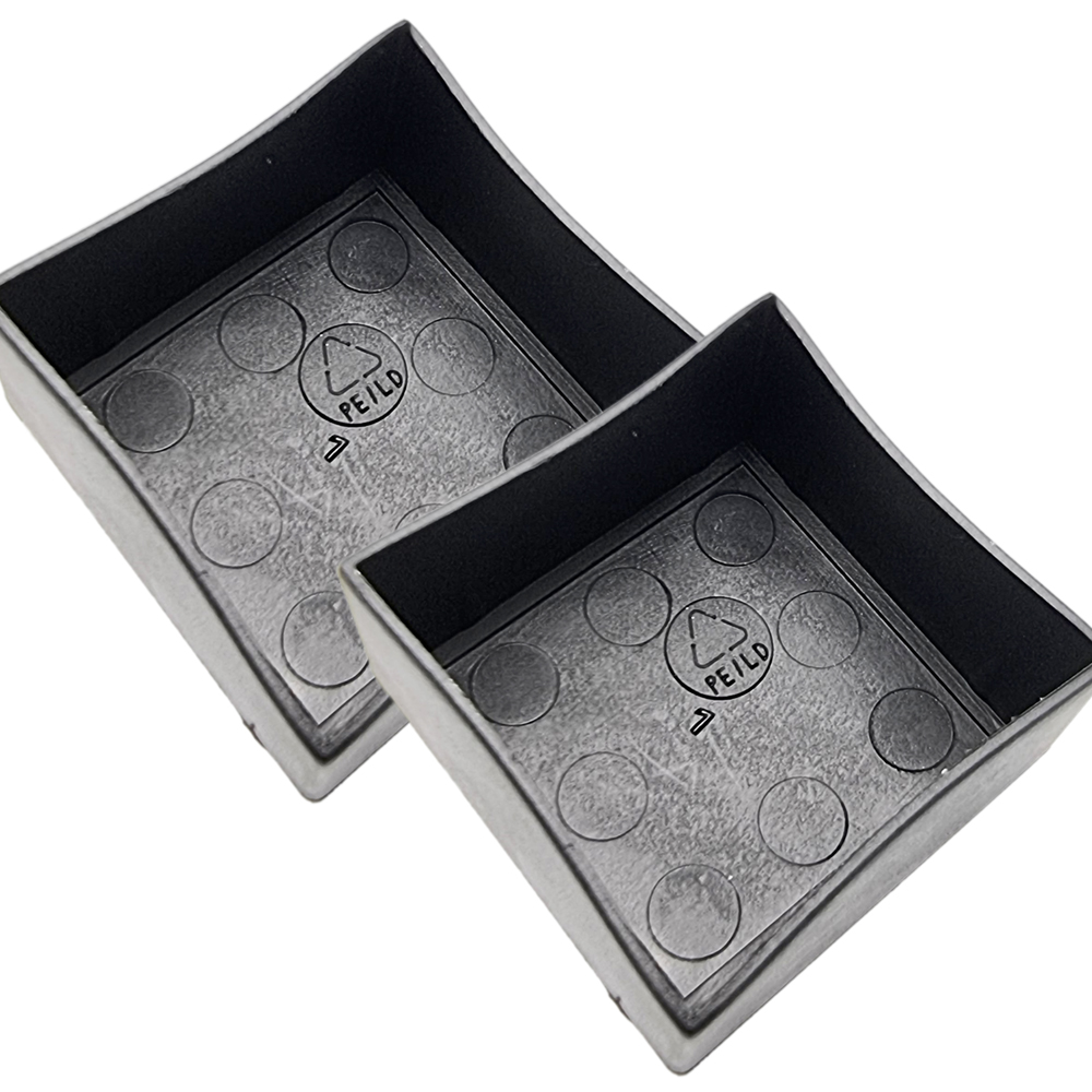 Kappe2er-01 2er-Set Endkappen für Trägerprofil 40 x 40mm Montageprofil Aluprofil