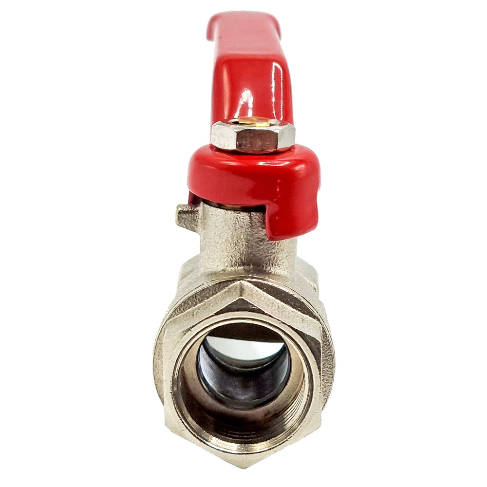 9002658-03 Kugelhahn voller Durchgang PN20 IG/IG mit Hebelgriff – Messing vernickelt, Kugel verchromt – DN15–DN32 (1/2"–1 1/2") – für Heizung, Solar, Radiatoren, Rohrleitungen
