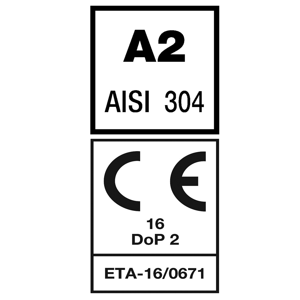 943208-004 Tellerkopf Schraube Teilgewinde T-STAR plus T40 A2 Edelstahl rostfrei 4CUT 8 x 80/100/120 mm