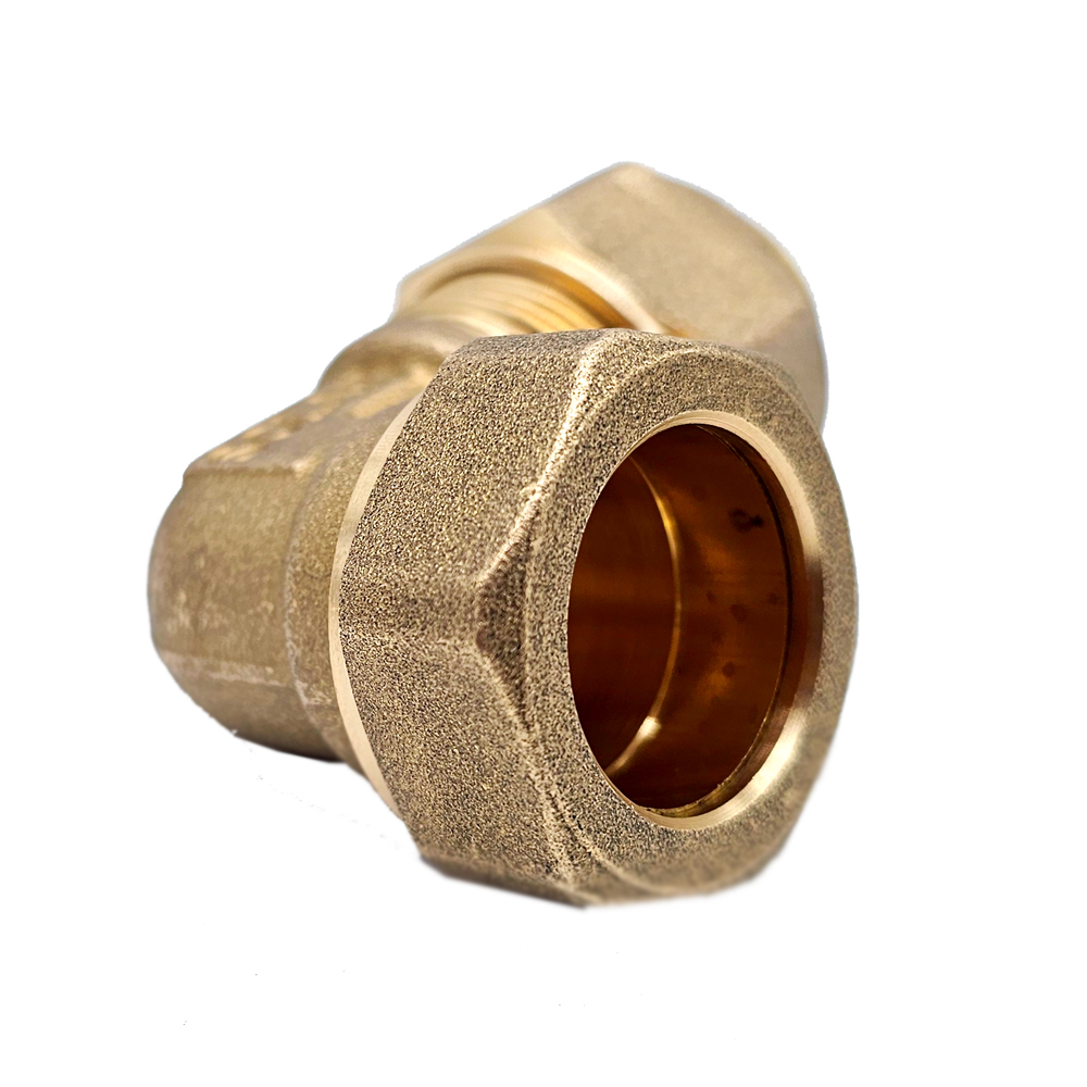 Winkel-Verschraubung 90° DN20 auf 22mm Kupfer – Solarwellrohr Fitting Winkel-Verschraubung 90° DN20 auf 22mm Kupfer – Solarwellrohr Fitting