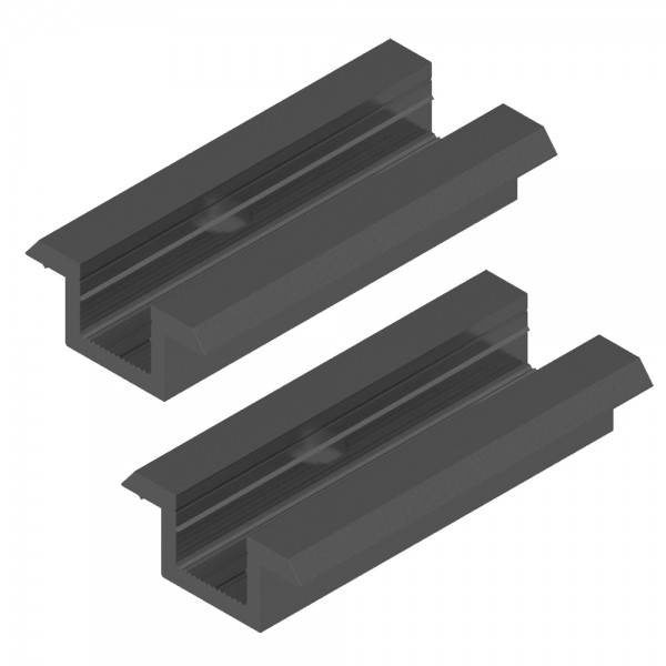 2er-Set Universal Mittelklemme für 30-50 mm Module schwarz Solar Photovoltaik